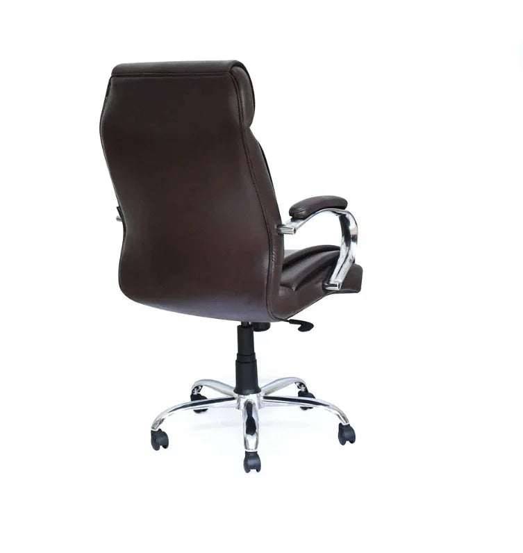 Chloe Carina High-Back Brown Office Chair | Ergonomic Leatherite chair for Office & Home