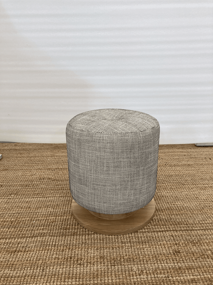 Janice Ottoman | Fabric Upholstery, Solid Ash Wood