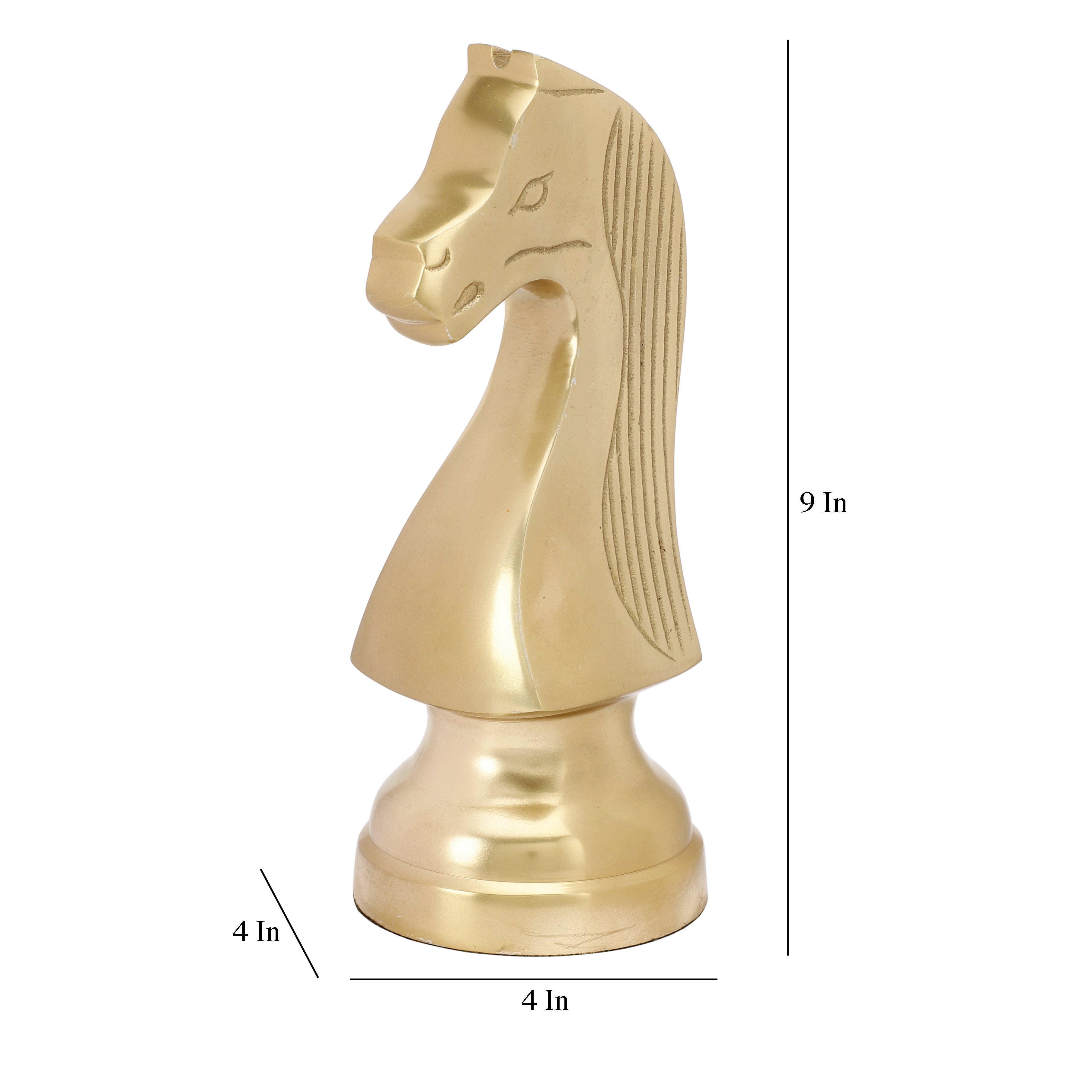 Chess Horse Gold Showpiece