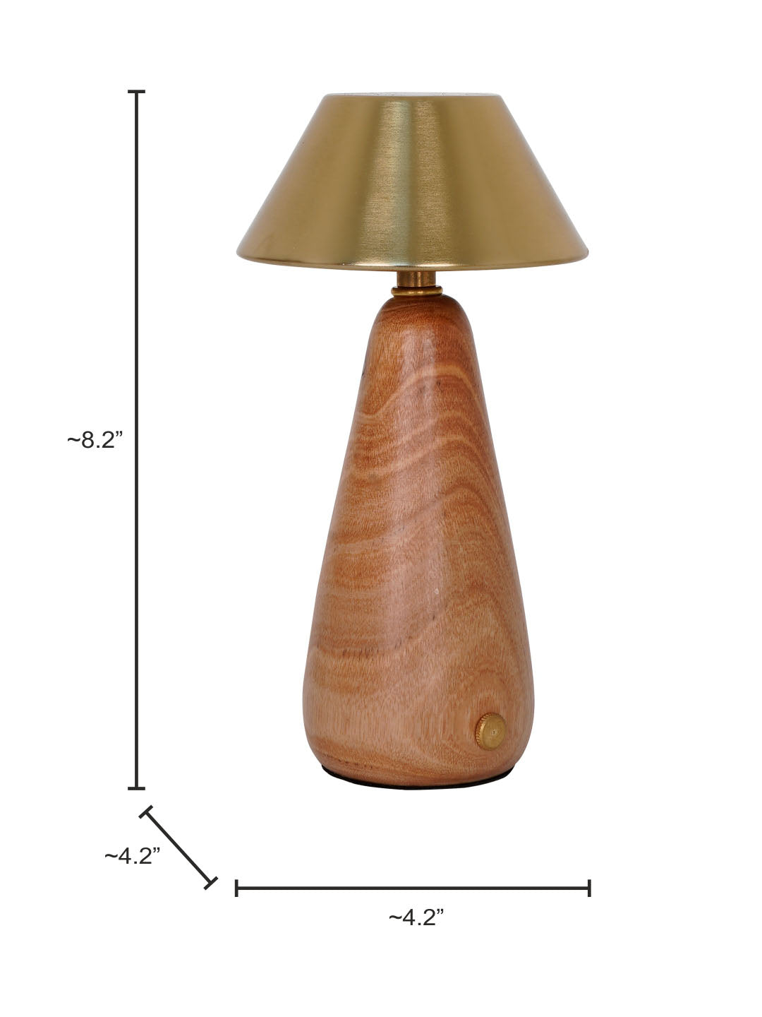 Modern Dimmable Rechargeable LED Table Lamp in Metal & Wood
