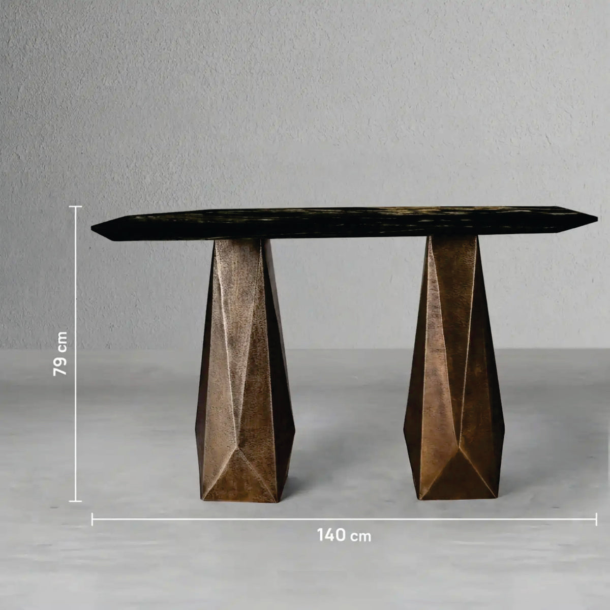 Facet Marble Console Table