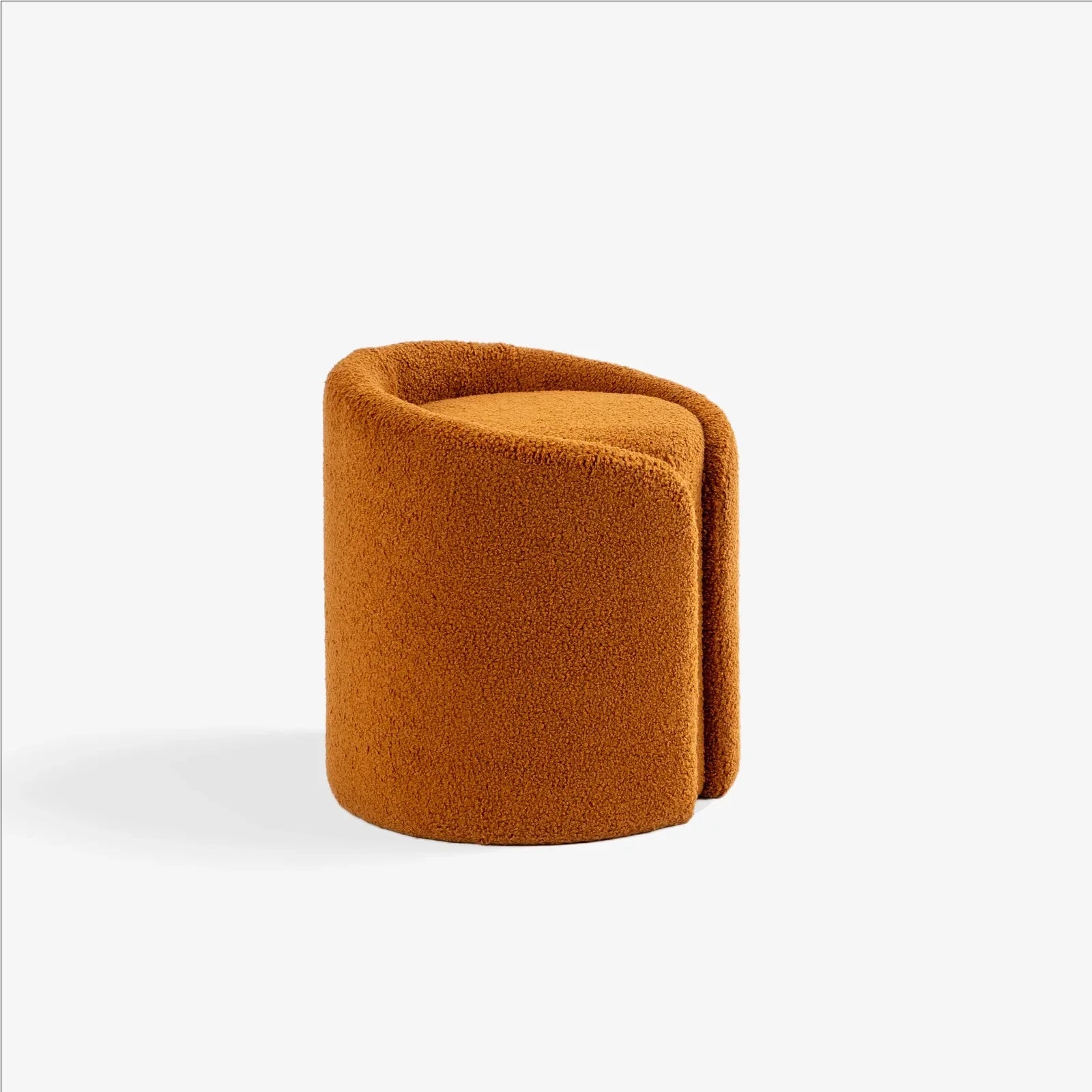 Serene Fabric Pouf | Upholstered Round Pouf for Living Room, Bedroom & Lounge Seating