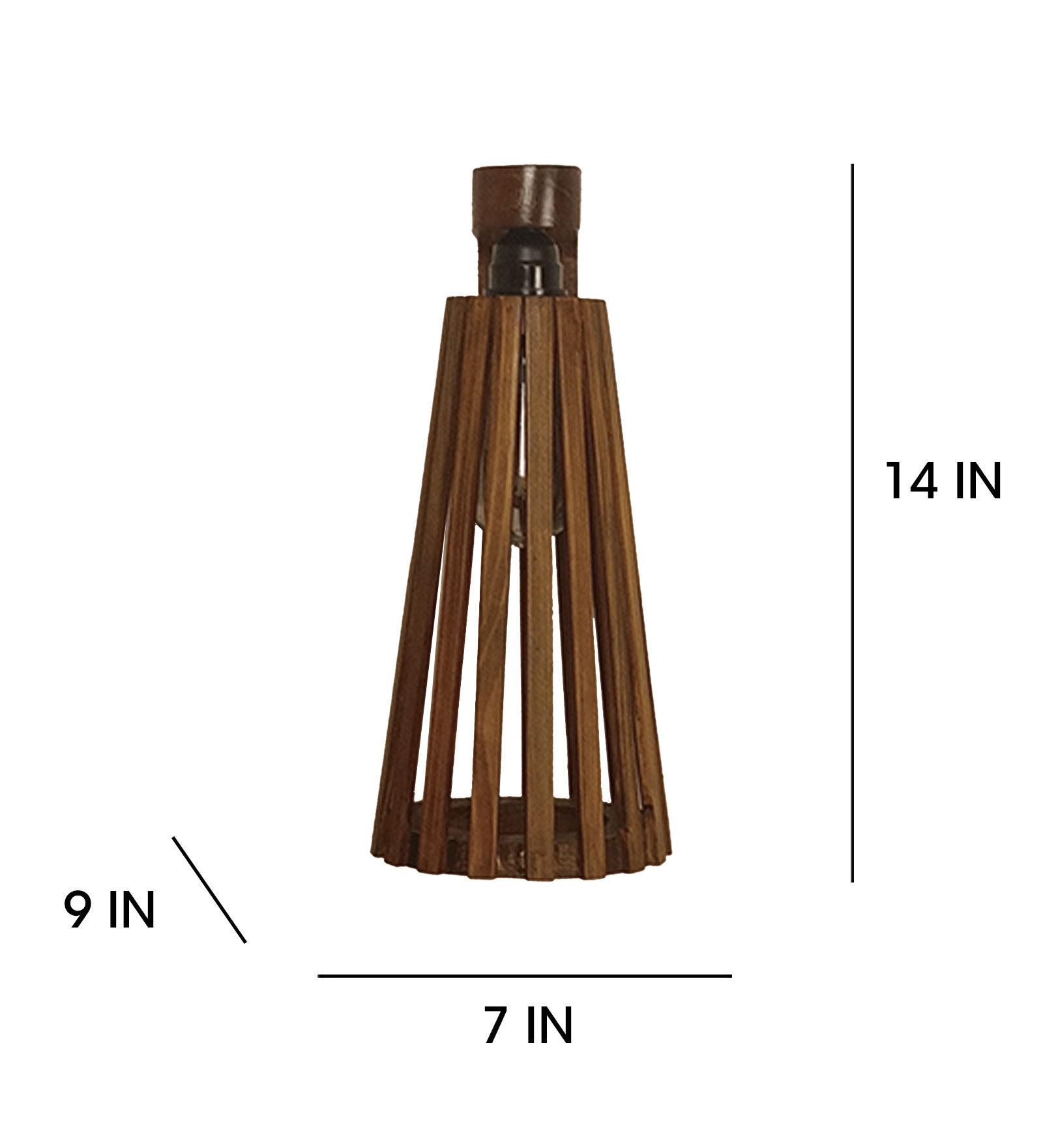 Billet Brown Wooden Wall Light