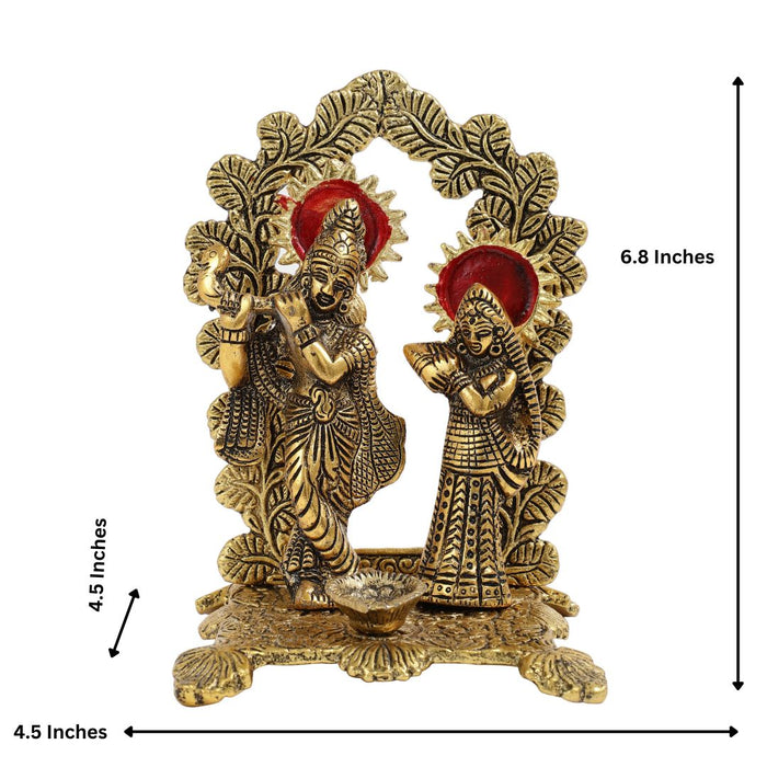 Lord Krishna Figurine in a Luxurious Red Velvet Box