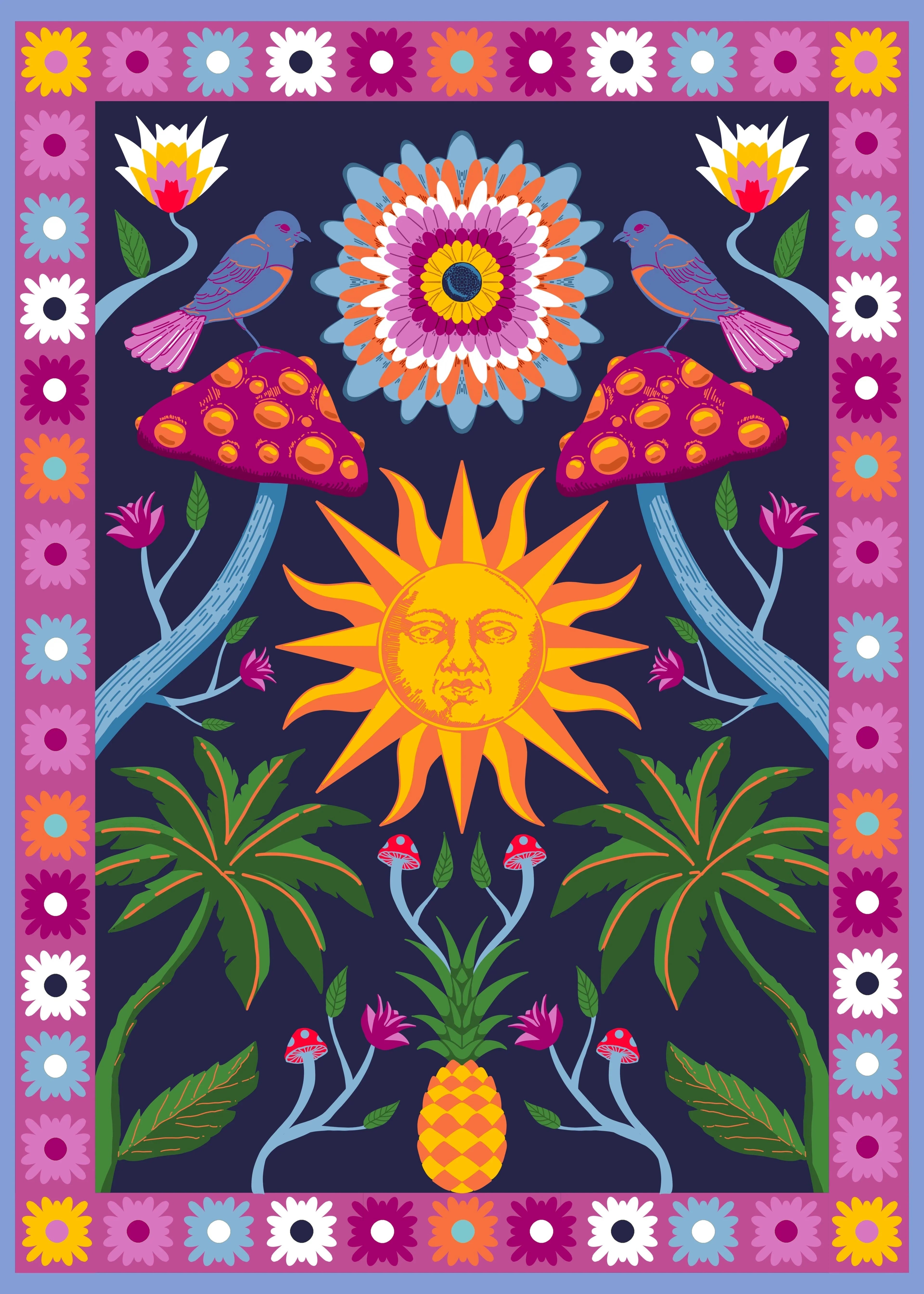 Paradise Framed Artwork | Colorful Wall Art for Living Room Décor