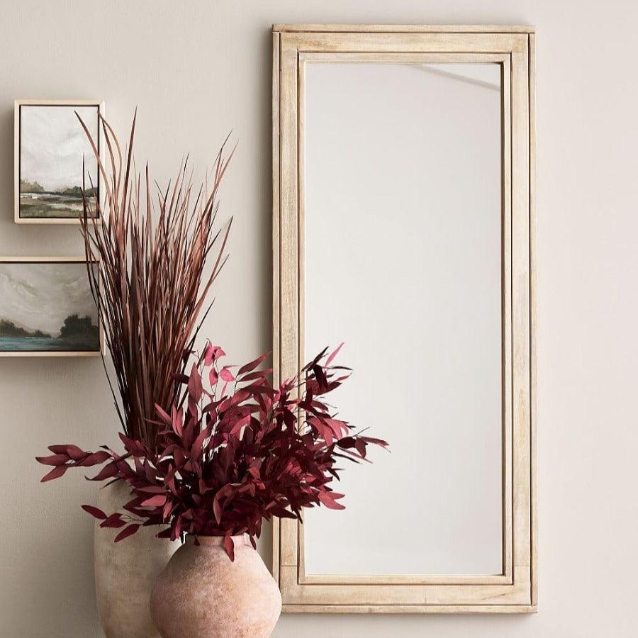 Layne Mid Century Mirror |  Mango wood