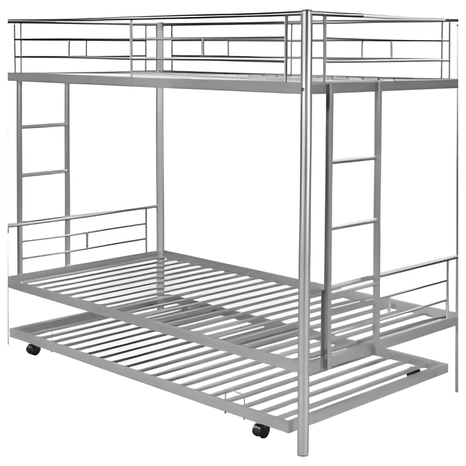 Embark on Nightly Ladder Bunk Bed for Kids with Wheels