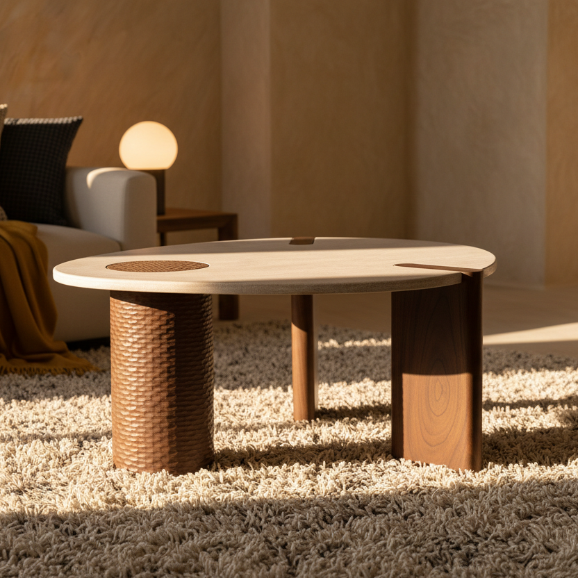 Sculpt Coffee Table | Acacia Wood and Mango Wood