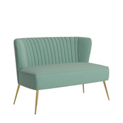 Velvet 2-Seat Armless Loveseat