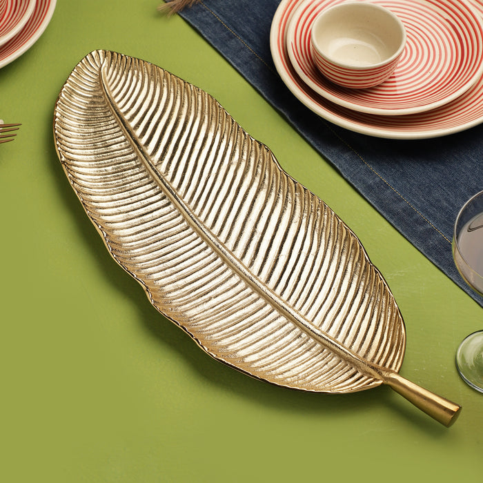 Leaf Decorative Serving Tray Platter | - Banana Leaf