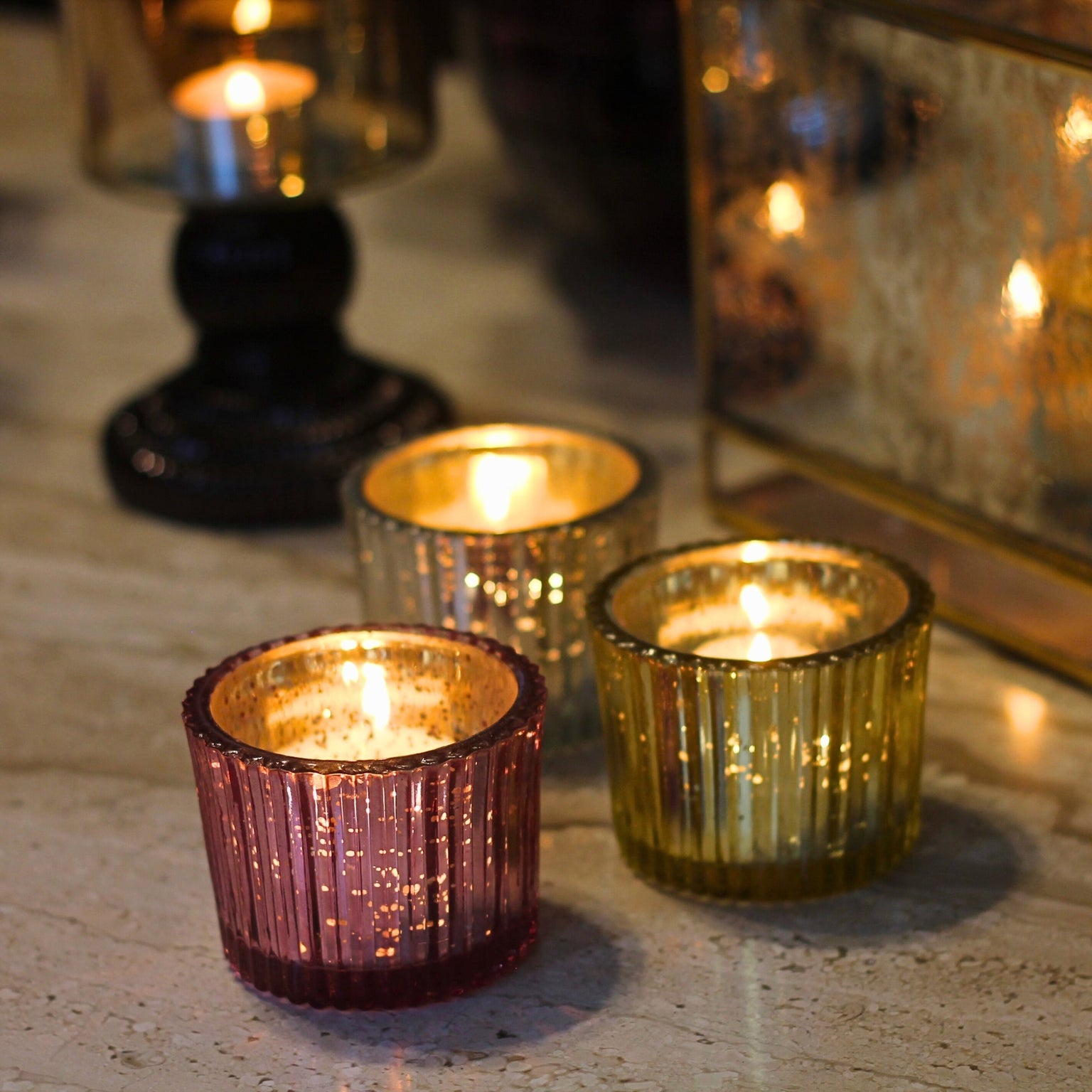 Glitter Votives (set of 3)