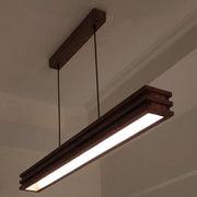 Artline Brown Wooden Led Single Hanging Lamp