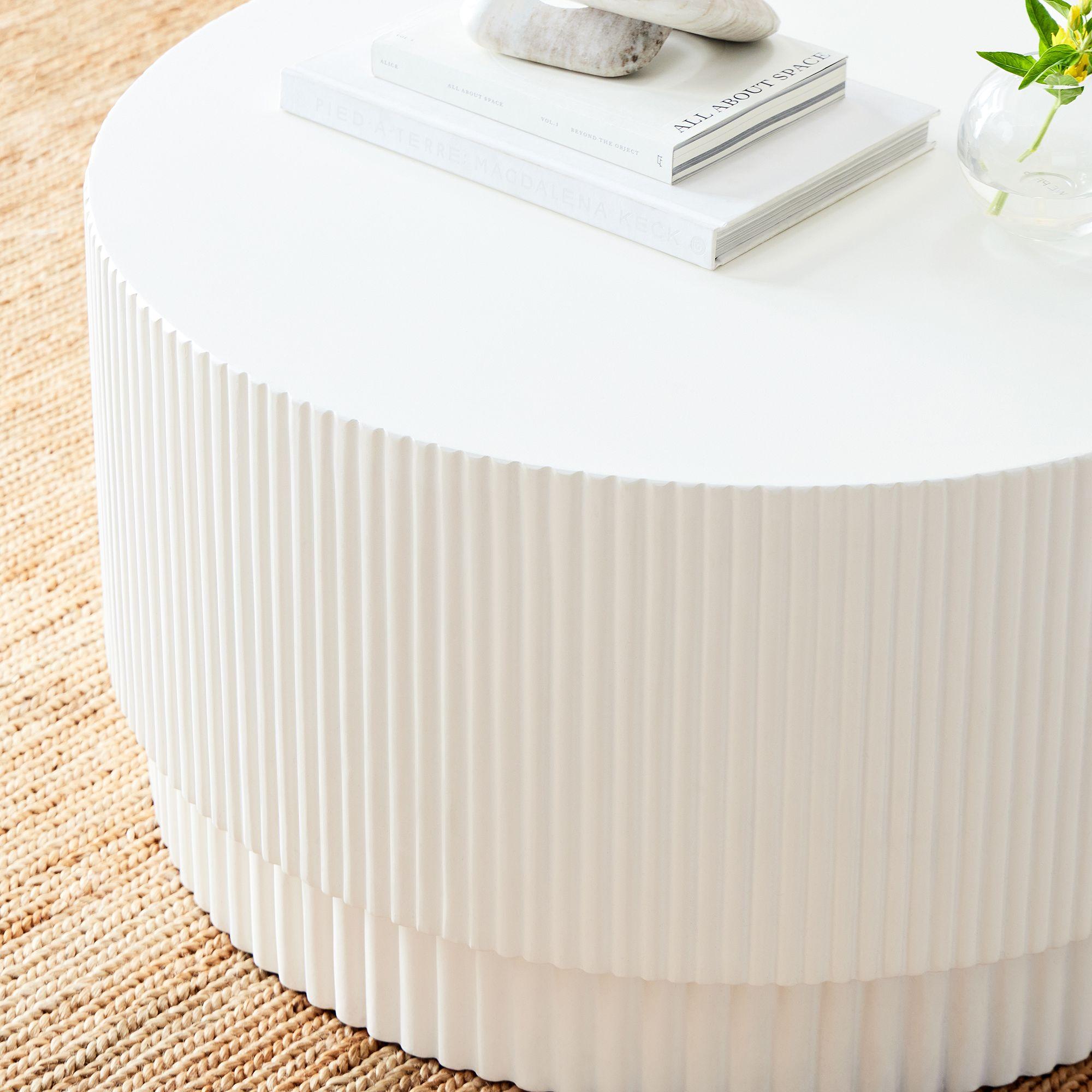 Sophisticated Stripe Coffee Table | Designer Tea Table | Wooden Center Table for Living Room