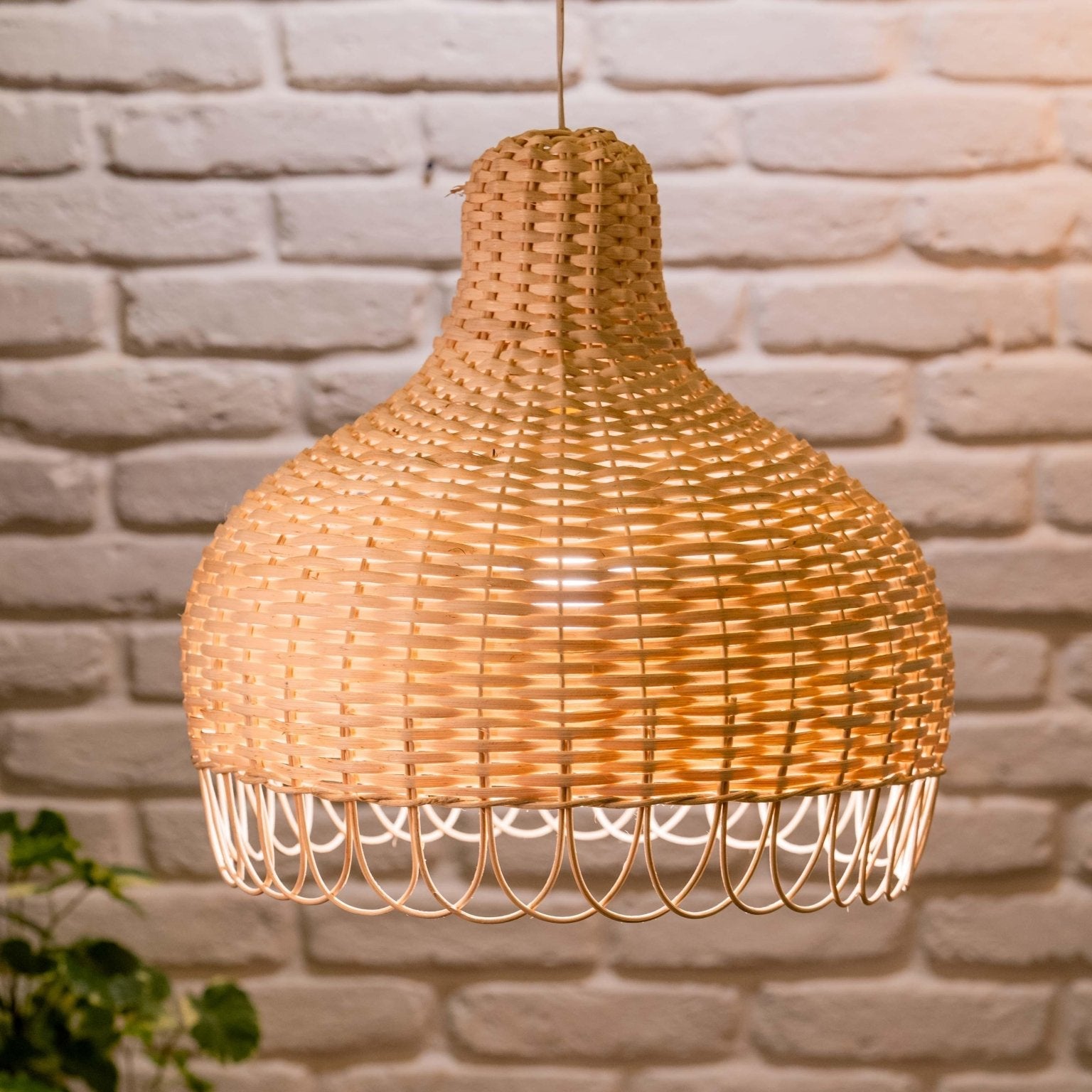 Dome Shaped Cane Lampshade