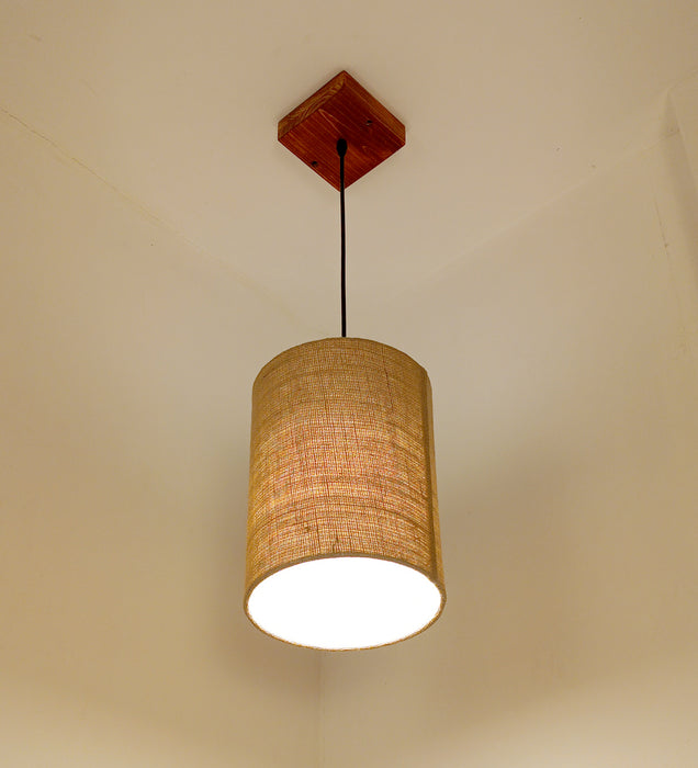 Elementary Brown Wooden Single Hanging Light | Pendant Lamps