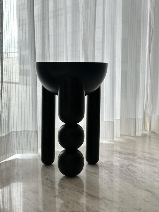 Mangowood Round Spheres End Table For Living Room