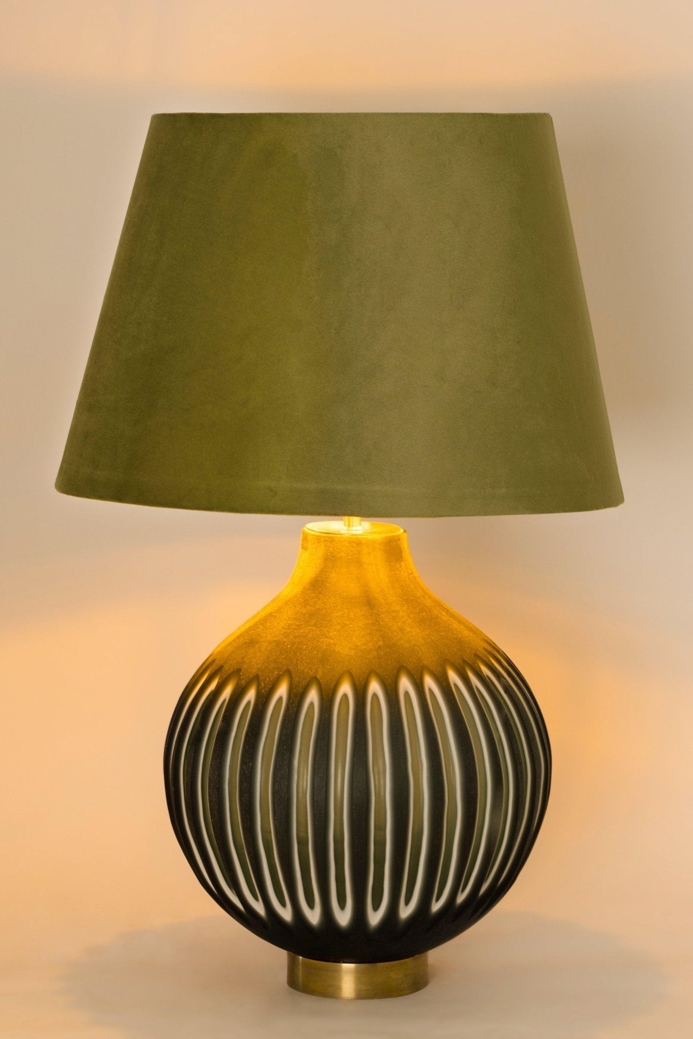 Green and Black Table Lamp