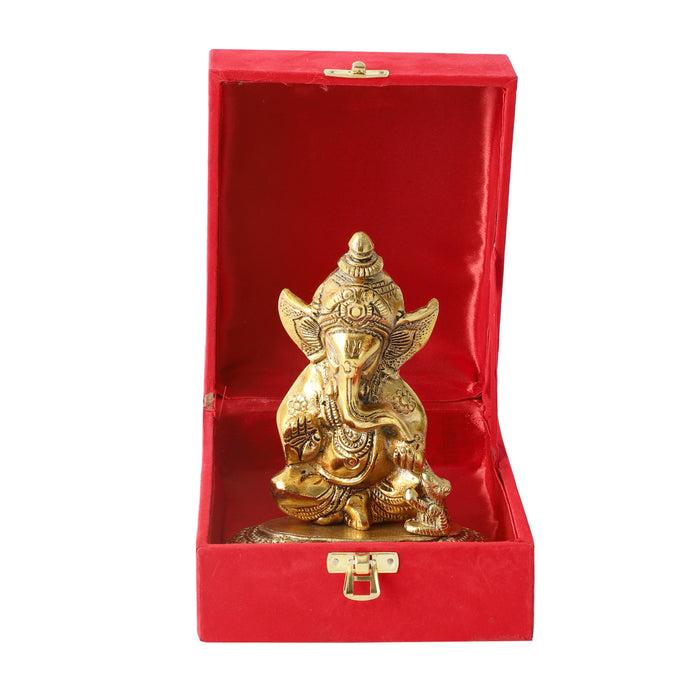 Lord Ganesh Idol with Red Velvet Gift box