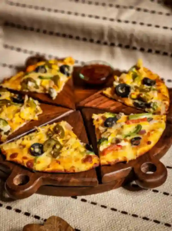 Pizza Platter | Mango Wood Serving Platter | Pizza Serving Tray | Pizza Plate
