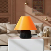 Echo Bedside Lamp | Orange 3D Printed PLA Designer Table Lamp for Living Room