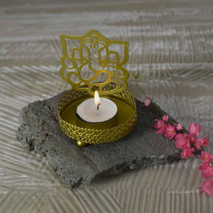 Roshni Ganesh Tealight Holder 3.2 inches Tall