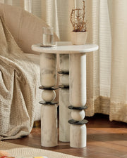 Obblo - Panther white | Side Table