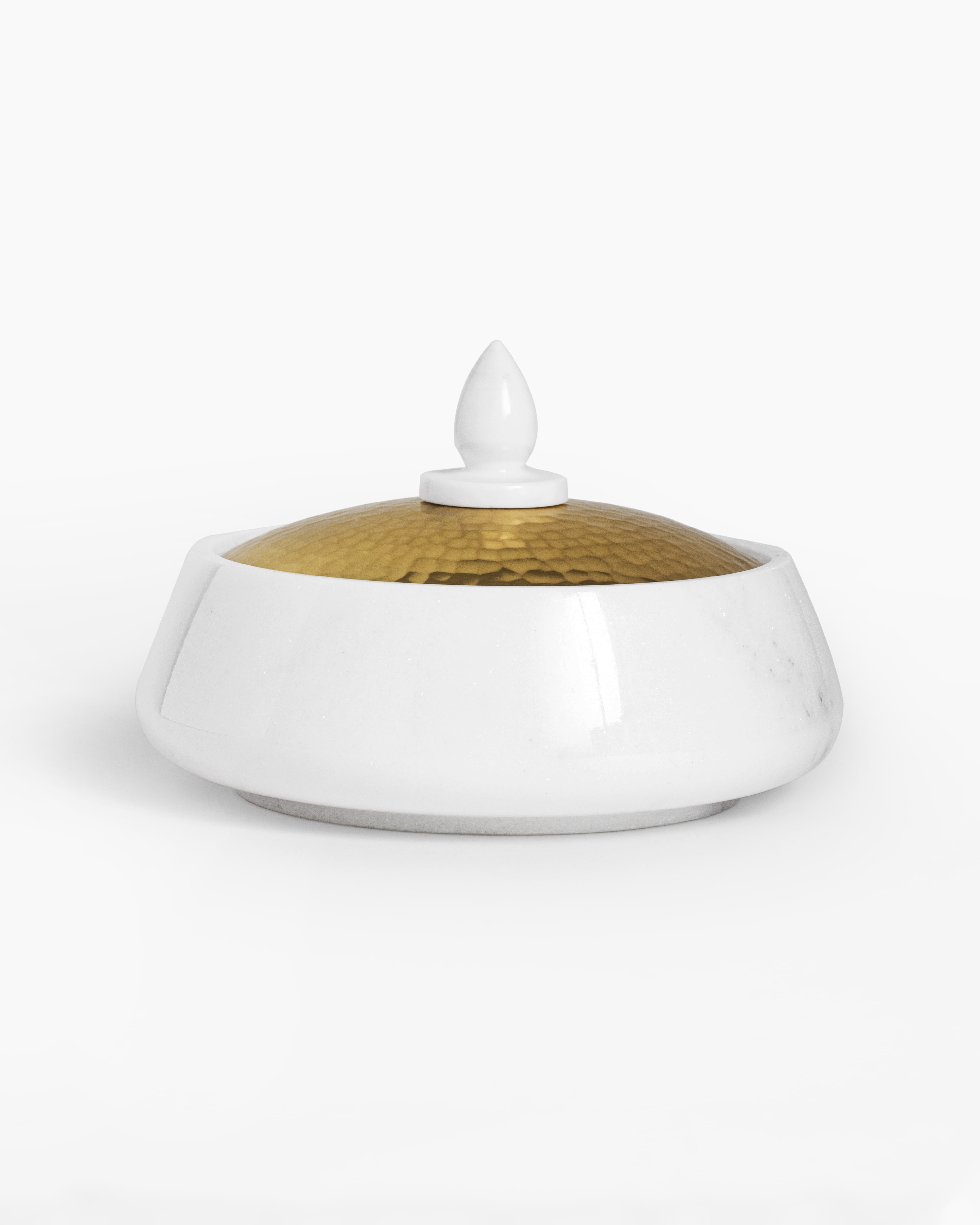 Trinket Box-White Marble