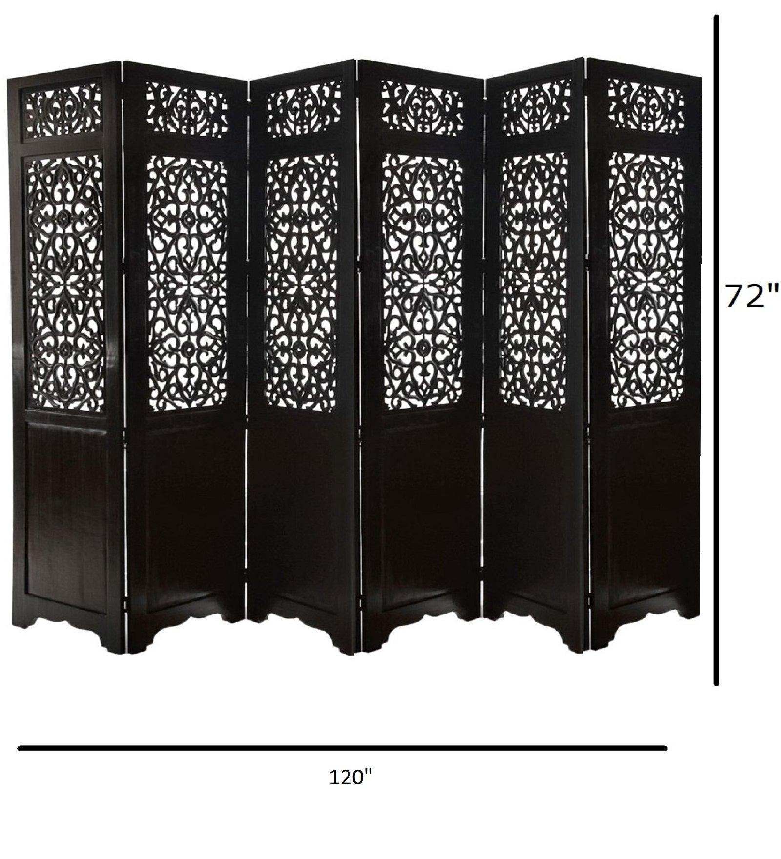 Mango Wood & MDF Jali Room Separator with Panels