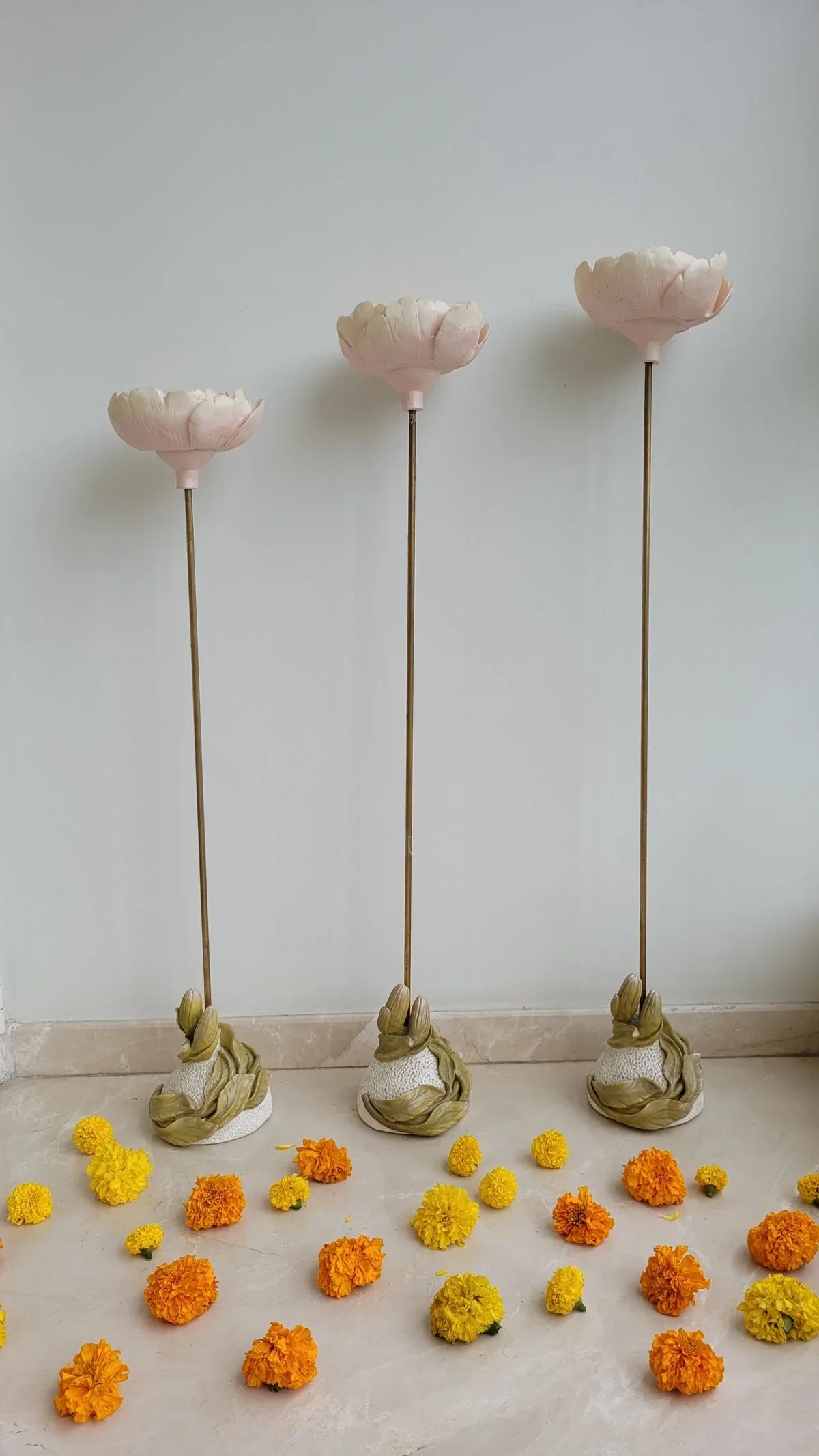 Perched Lotus Tealight Stand