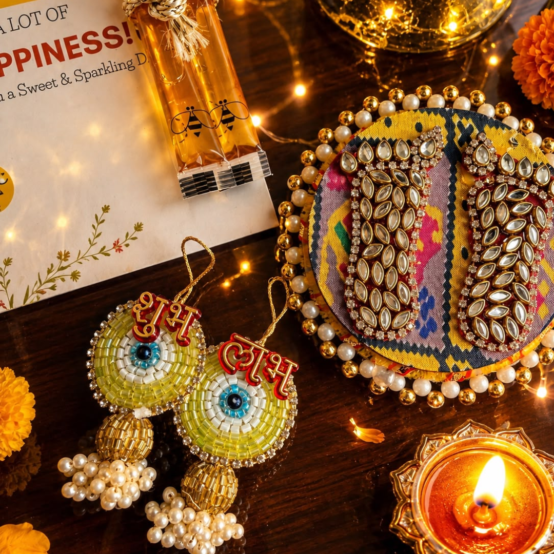 Emerald Glow Diwali Candle Gift Hamper