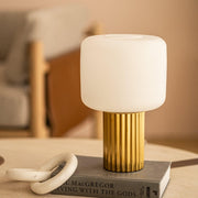 Gilded Table Lamp | Glass and Mild steel
