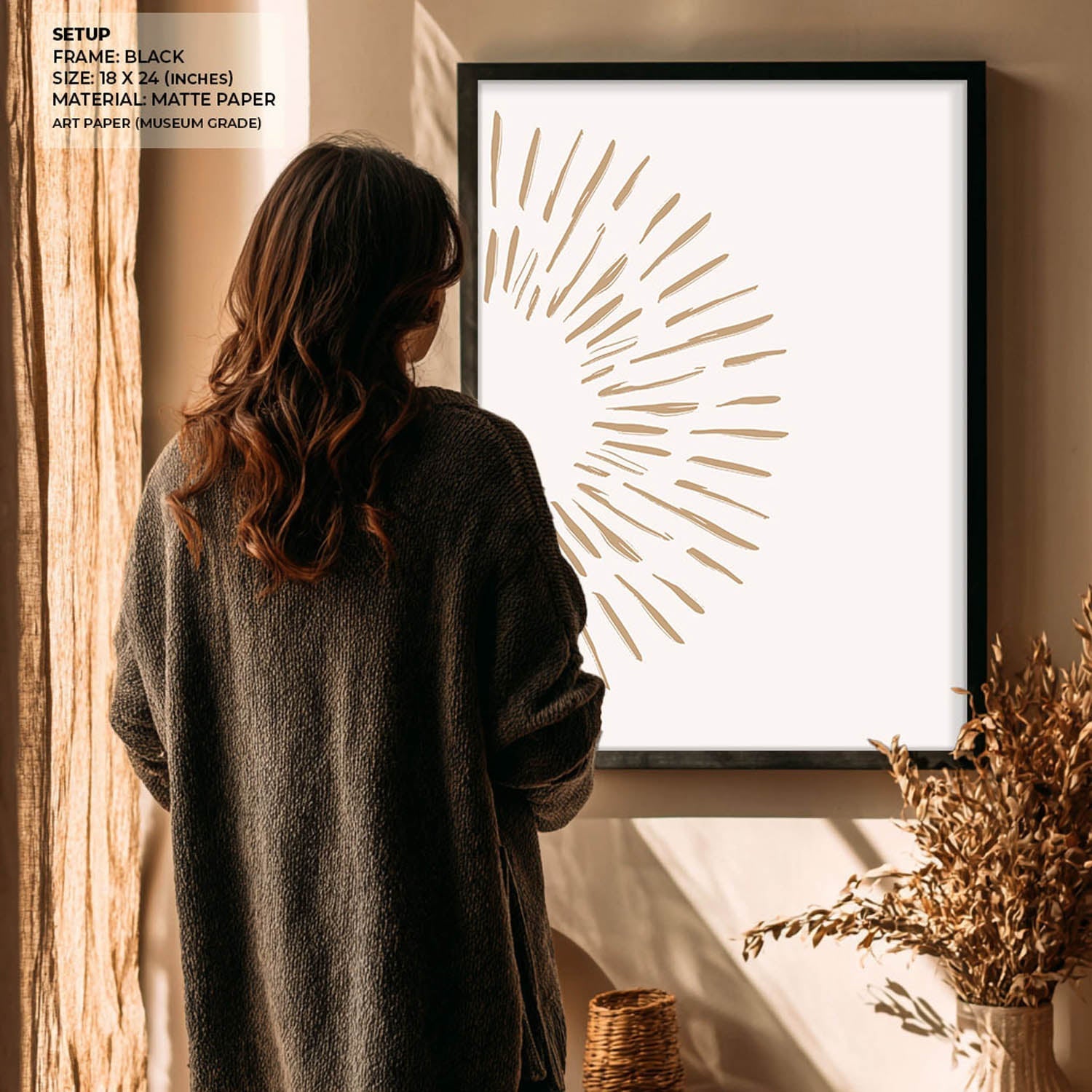 Burst White Wall Painting