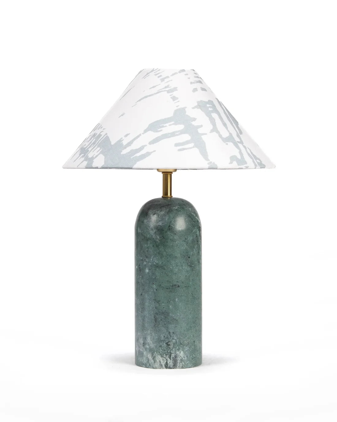 Plinth - Baroda Green & Linen lampshade | Table Lamp
