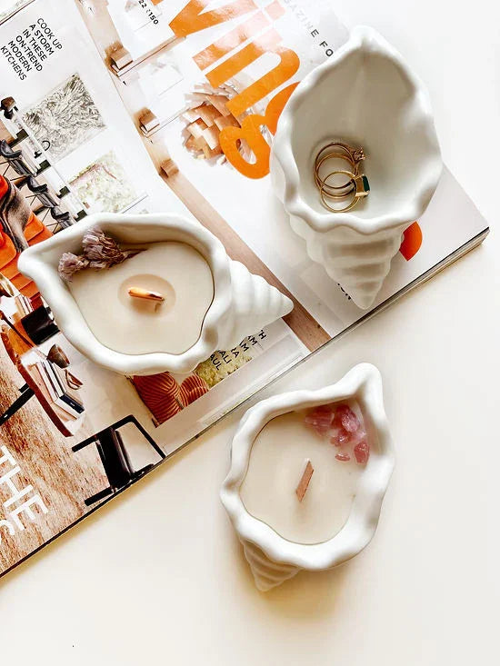 Shell Candle | Concrete , Soy Wax