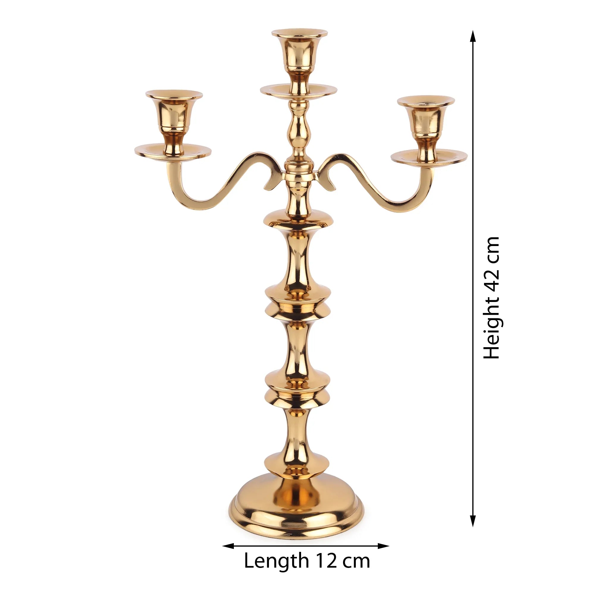 Imperium Crested 3-Arm Candleholder