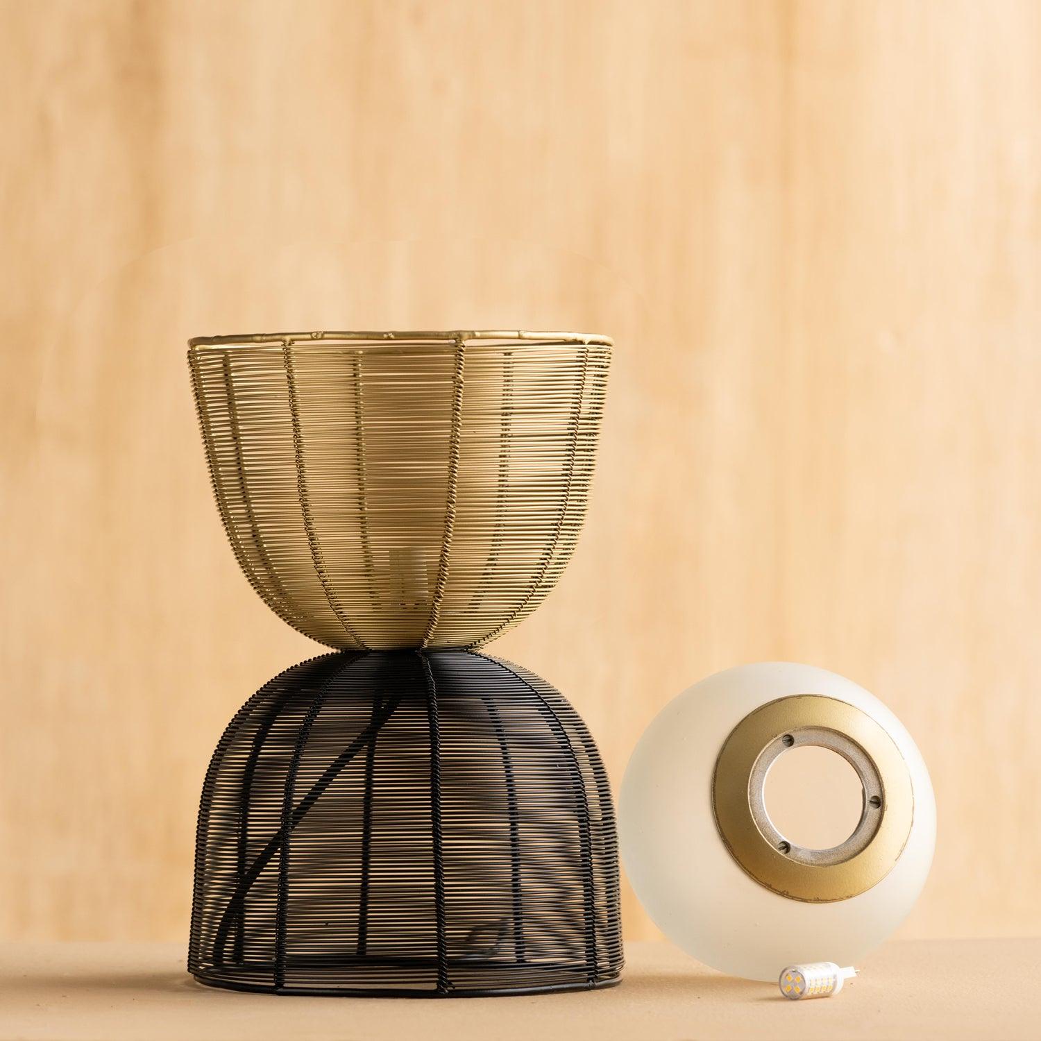 Totem Gold Table Lamp for Living Room | Home Decor Lamp | Night Lamp