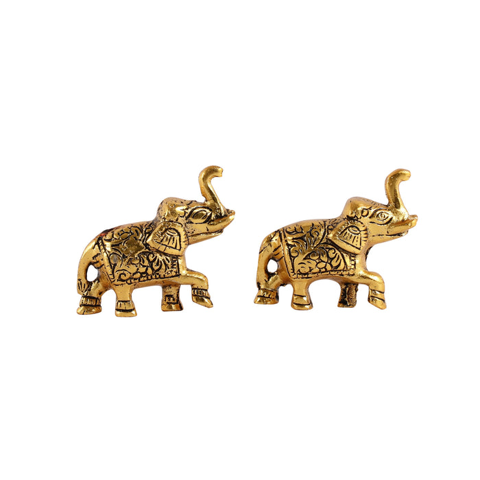 Small Elephant Pair Showpiece | Set of 2