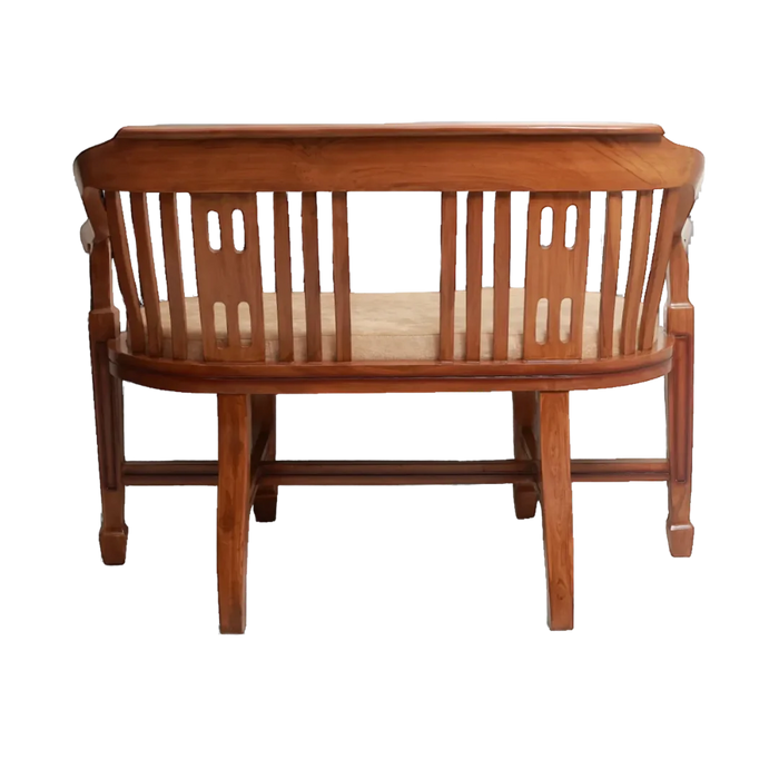 Canasto Solid Wood Love Sofa (Teak)