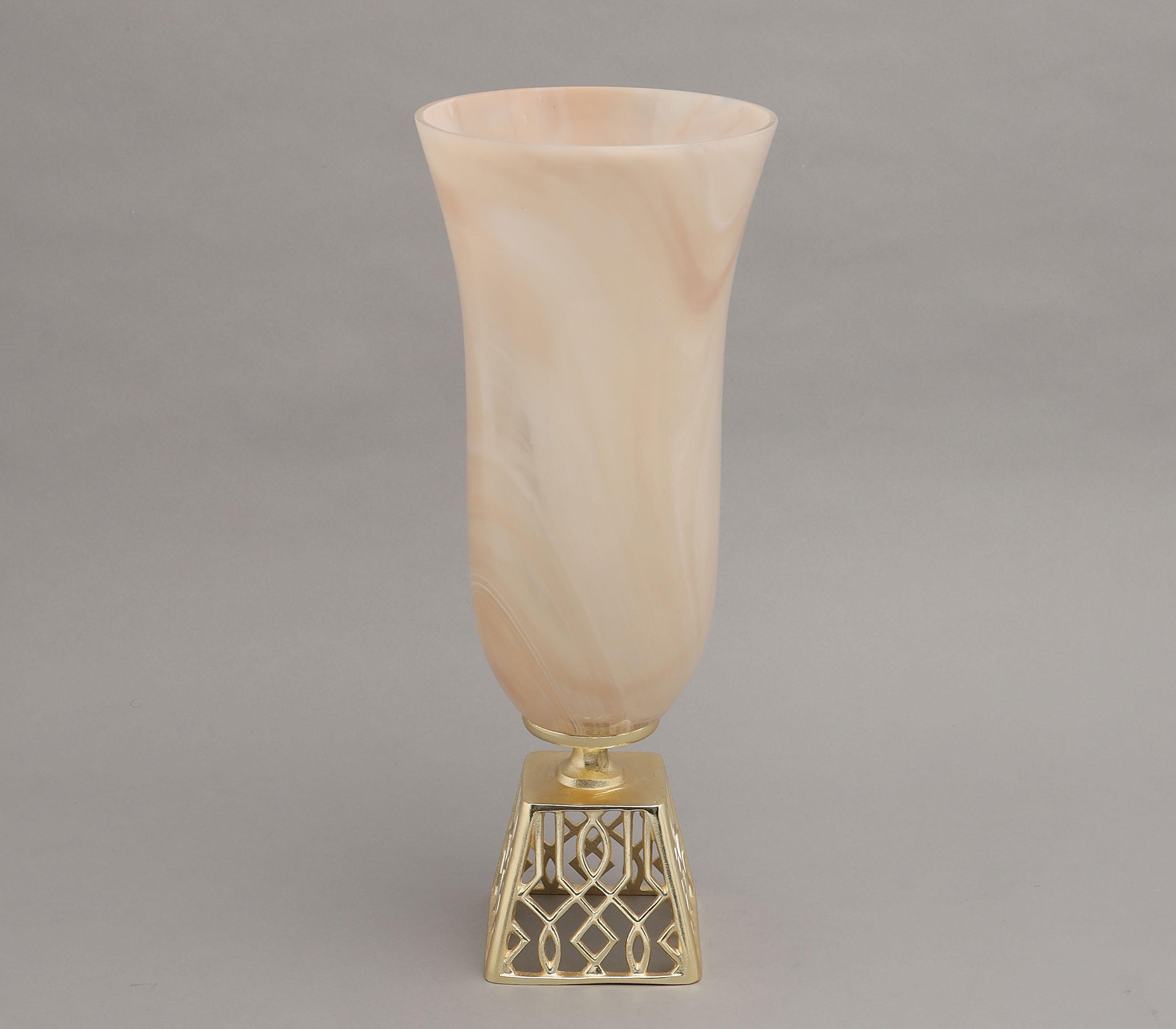 Sahara Jewel Flower Vase | Gold Finished
