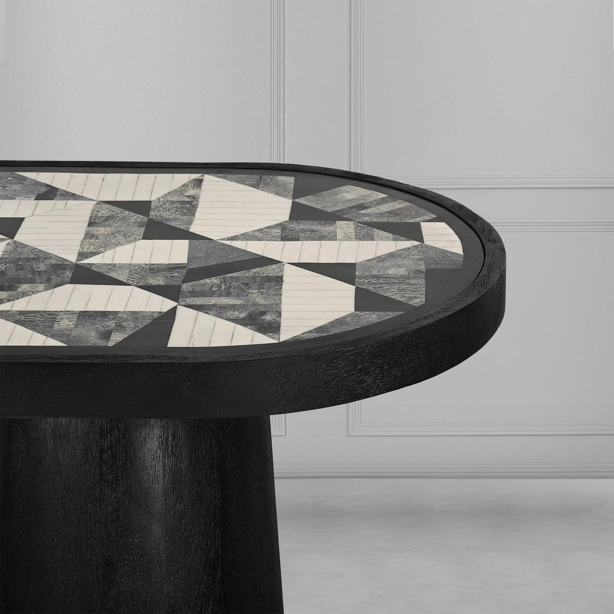 Ebony Geo Inlay Console
