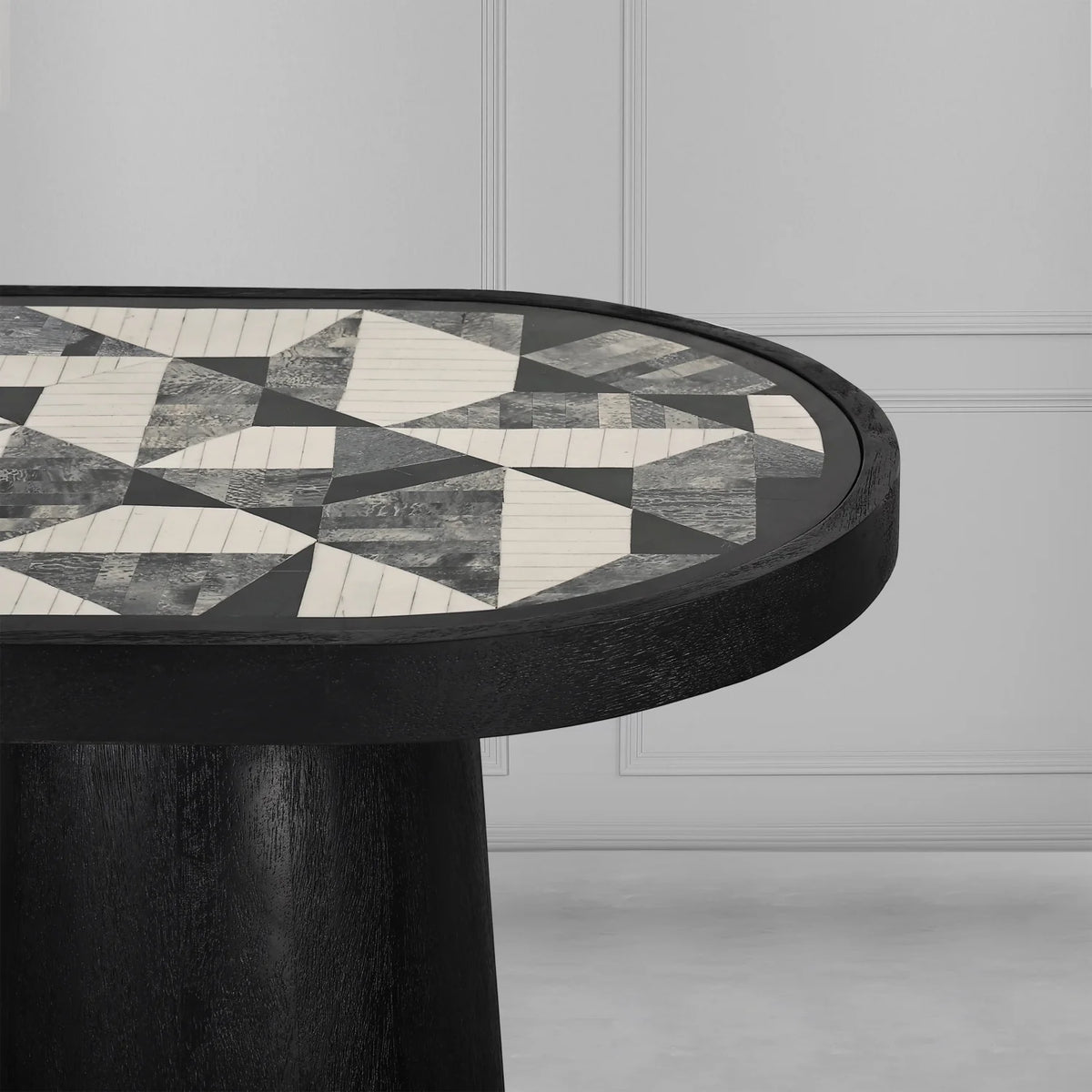 Ebony Geo Inlay Console
