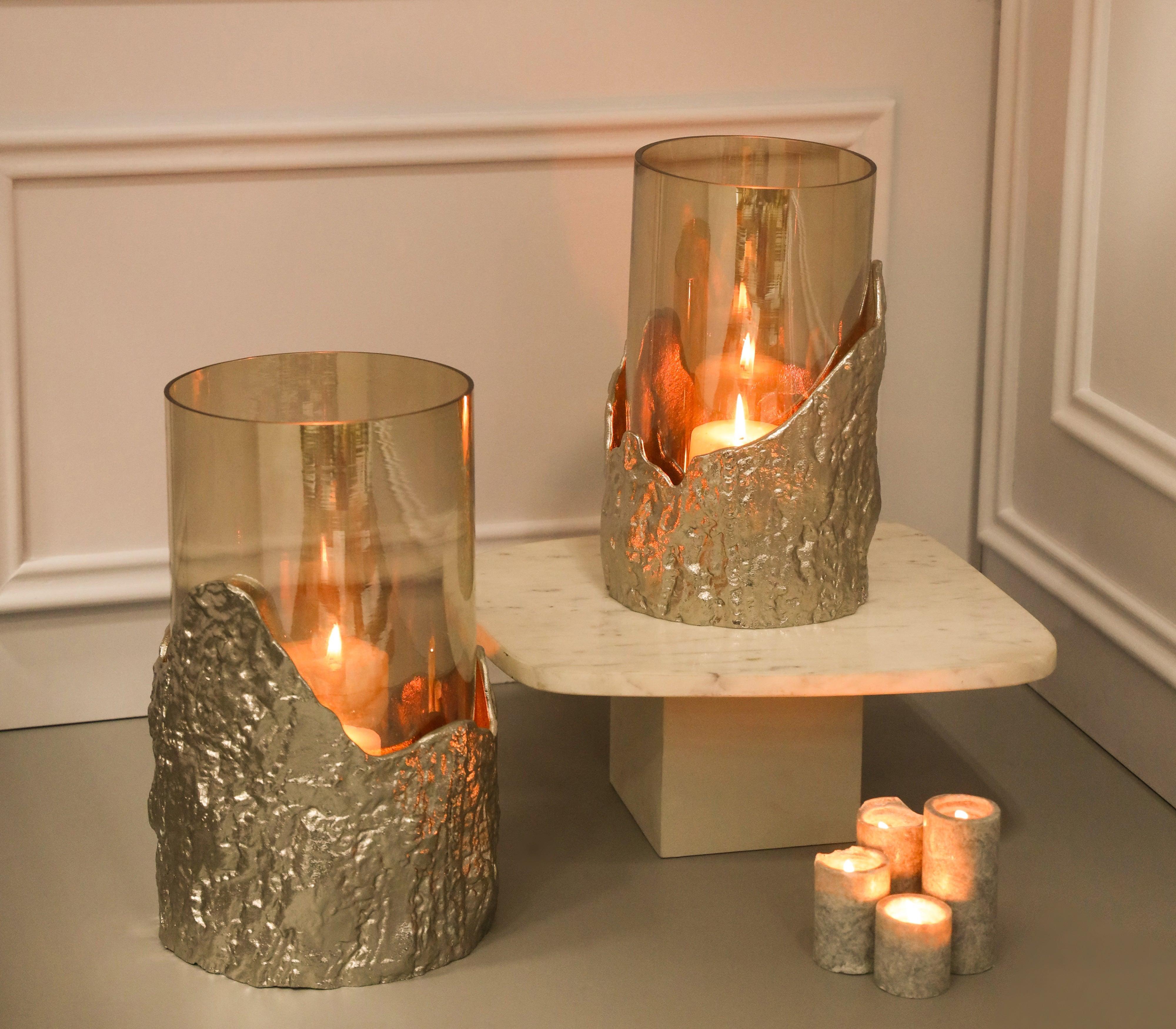 Birch Hurricane Candle Holder