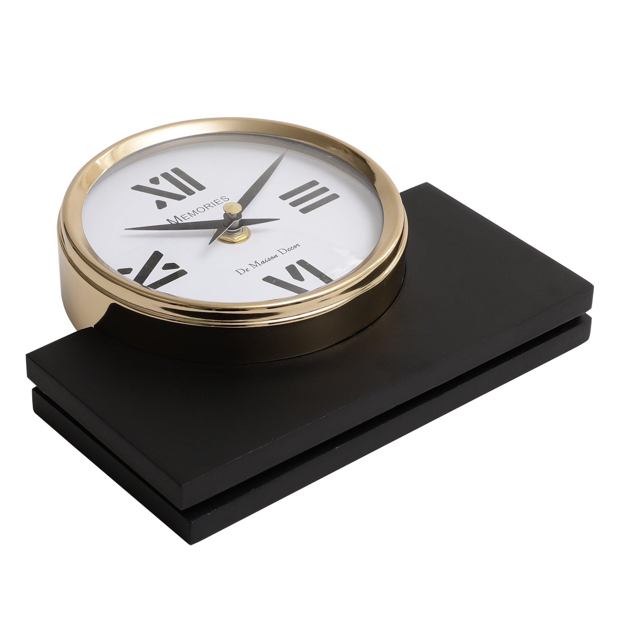 Varner Table Clock for Living Room Table | Stylish Desk Clock for Home Decor