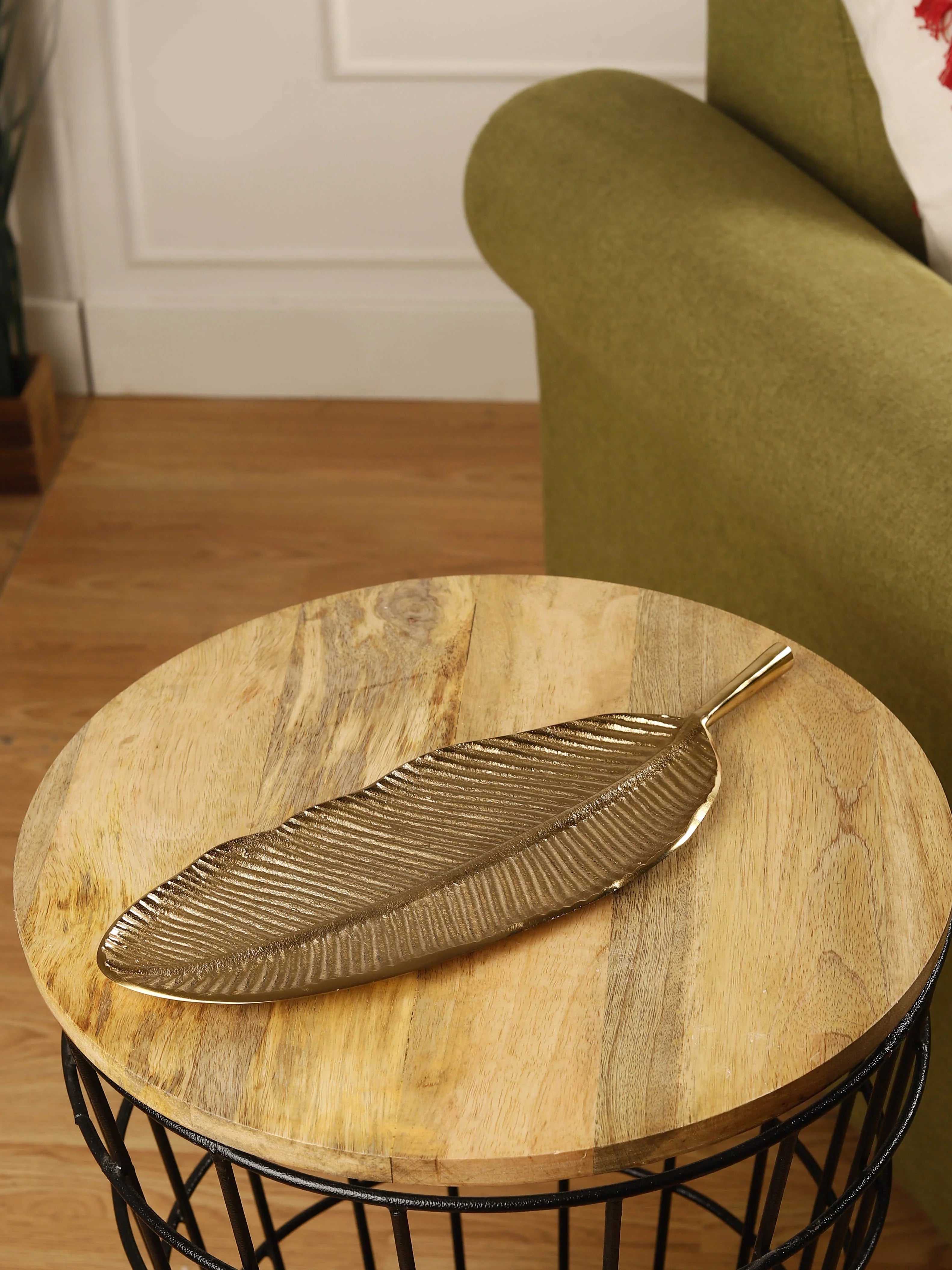 Banana Gold Serving Leaf Tray Platter