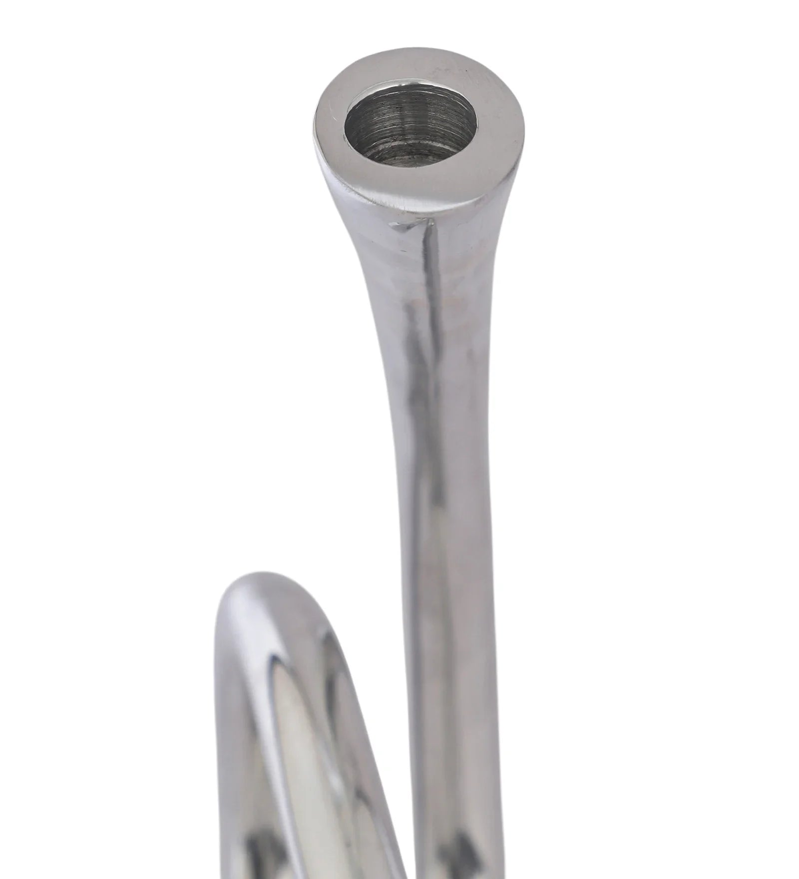 Flame Twisted Candle Holder Silver