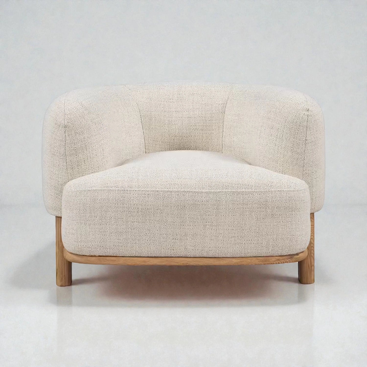 Bete Teak Wood & Fabric Upholstery Armchair