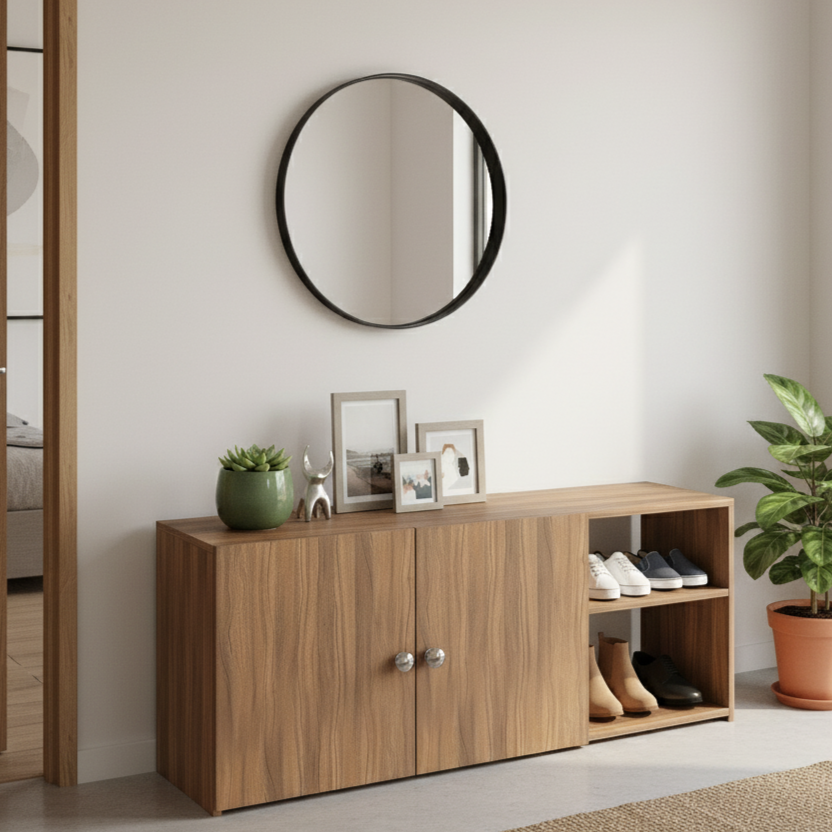 Shoe Rack Cabinet with Doors and Storage - Cosmos