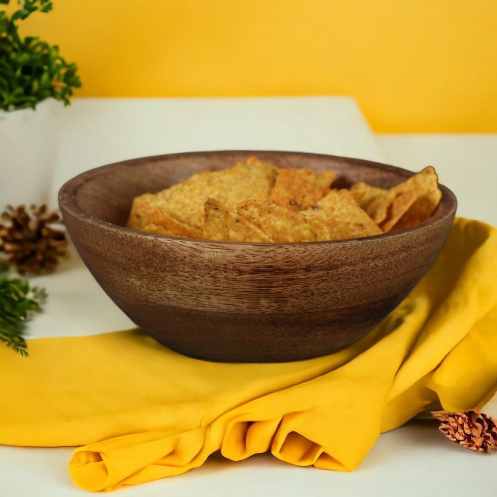 Aachman Snack Wooden Bowl for Snacks | Antique Bowl for Serving Dishes
