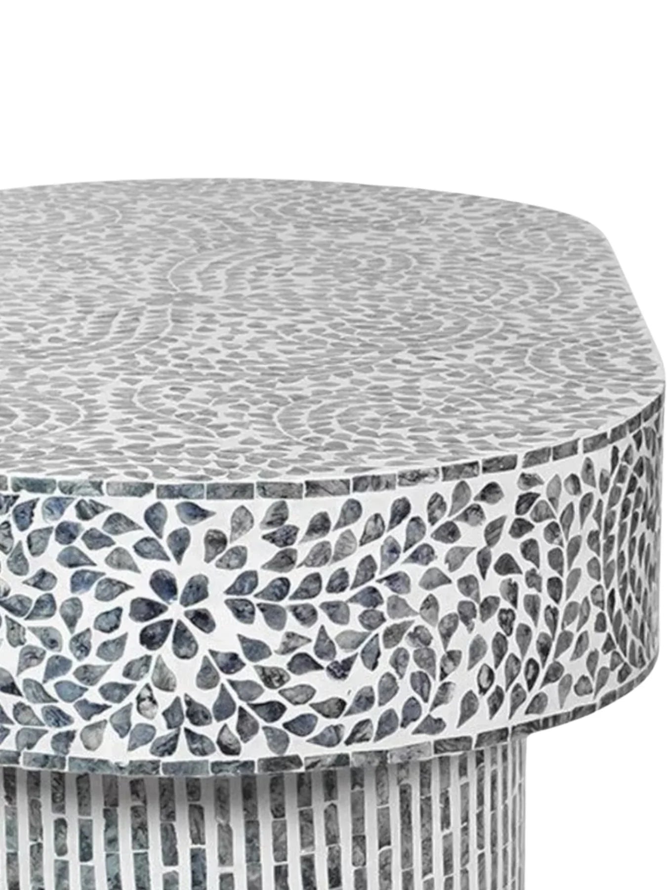 Inlay Oval Shape Coffee Table - Sunstrike