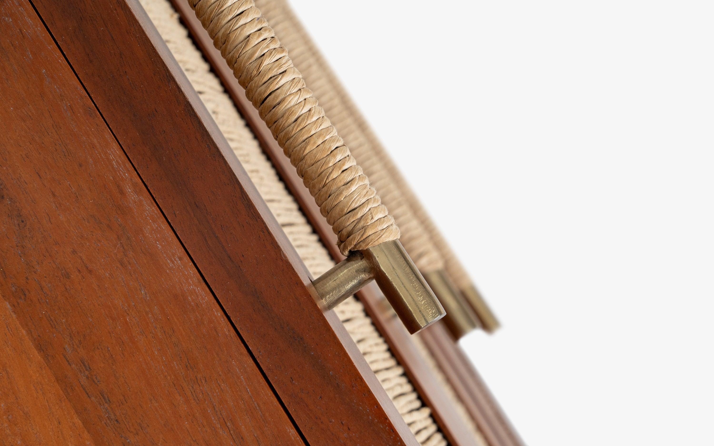 Abacus Chest of Drawers | Acacia Wood and Weaving